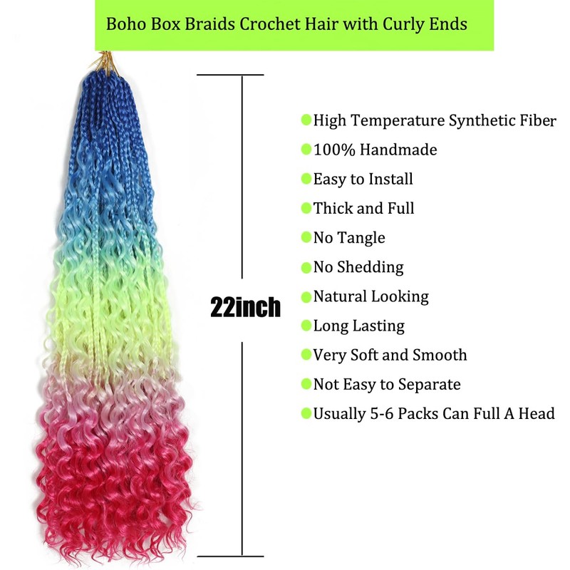Bohemian Crochet Braid Hair Extension With Curly Ends Goddess Box