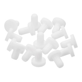 uxcell 32 Pieces White Rubber Stopper, 3.3mm Plug Holes for 3mm/0.11" Hole