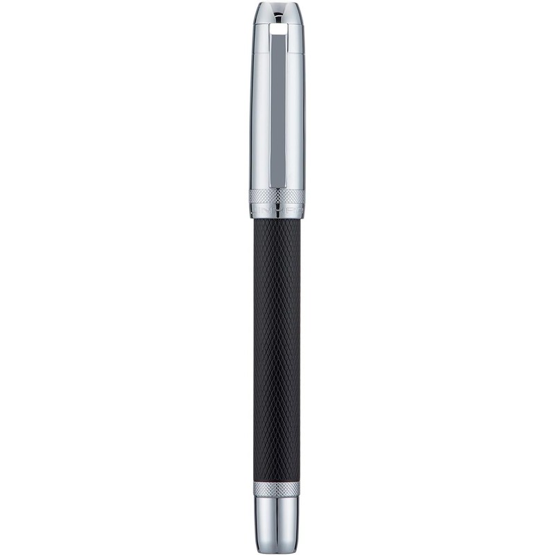 Jinhao 92 Pluma estilográfica negra plateada, punta media, metal sólido