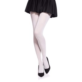Romartex Microfibre Tights 20 Denier in 19 Colours and 3 Sizes, S, White