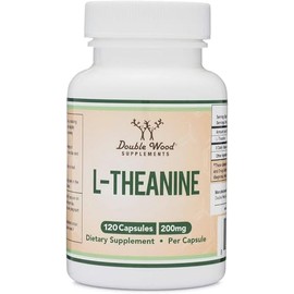 L-Theanine 200mg Double Strength - Supports Health Sleep Response and Relaxation - 120 Capsules (Third Party Tested, Gluten Free, Vegan) by Double Wood
