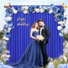 Royal Blue Backdrop Curtain 10x8ft Party Photo Backdrop Drapes 2