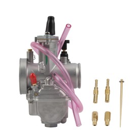 Enduro Motorcycle Flat Curtain Carburetor Compatible For Universal Keihin PWK 34mm Dirt Bike Scooter 2T 4T ATV Quad Go Kart Buggy 250-350cc Keihin Koso Oko