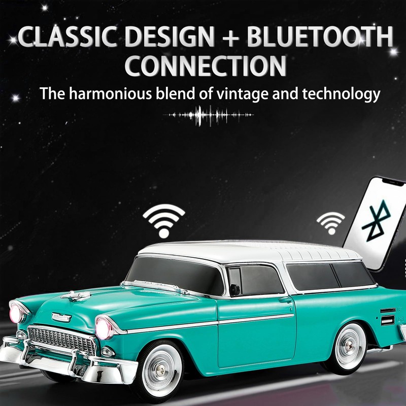 WS-1955 Retro Sedan Bluetooth Replica Speaker – Portable Wireless Car