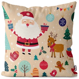 VOID 2 Kissenbezug Kissenhülle Sofakissen Kissen Deko Weihnachten Winter Weihnachtsdeko, Kissen Größe:50 x 50 cm