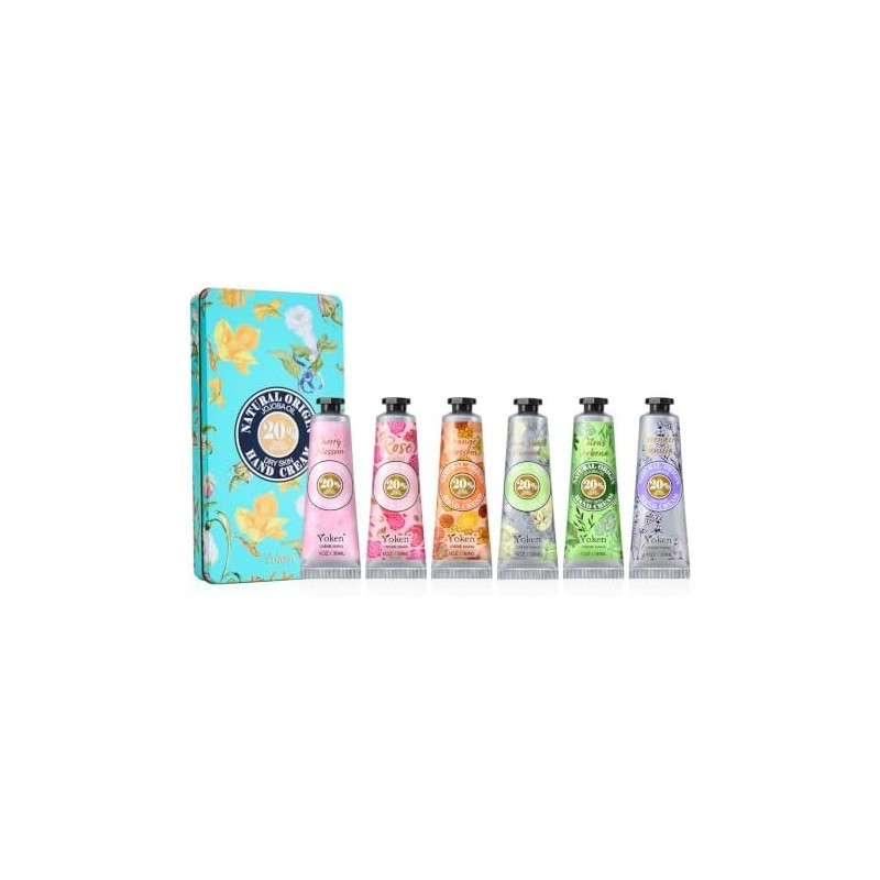 Yoken Shea Butter Hand Cream Gift Set, 6 Soothing Moisturizing