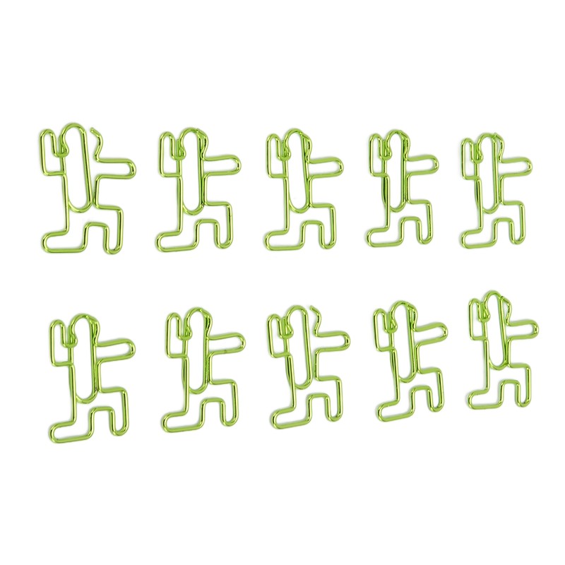 100PCS Cute Paper Clip Figure Shaped Electroplating Process Prevent Slip
