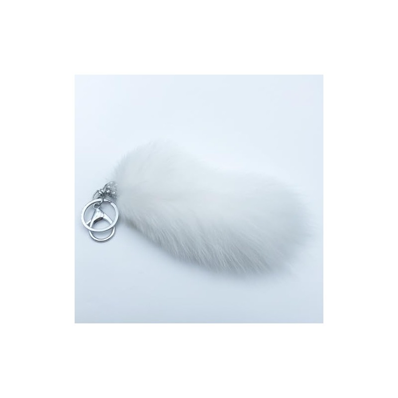 Sqzrpomddy Fox Tail Keychain Pendant Faux Fur Large Fox Fur