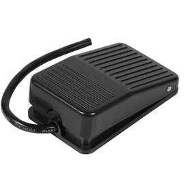 Tiardey Foot Pedal Switch,220V / 380V Electrical Power Plastic Foot Pedal Switch On/Off Control Black Color with 10cm Cord
