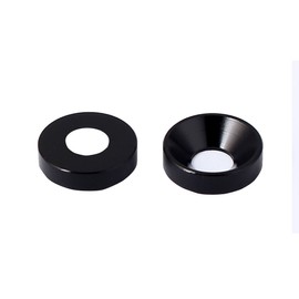 uxcell M5 5mm Flat Head Screw Bolt Aluminum Countersunk Washers Black 12 Pcs