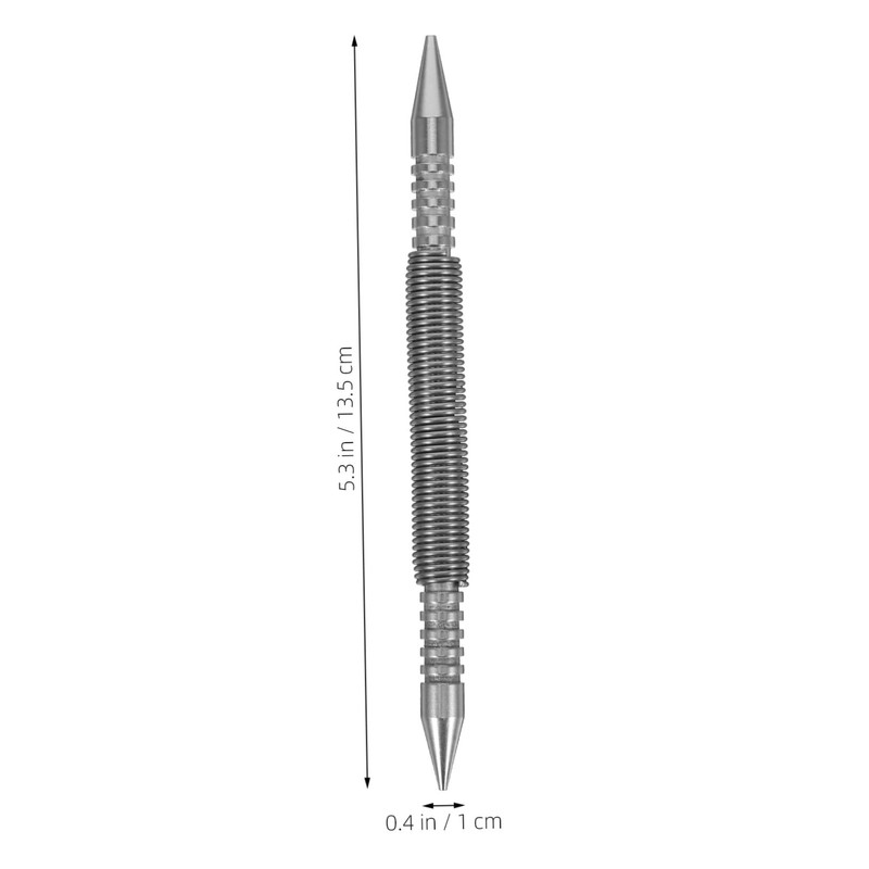 Tofficu 5pcs Professional Dual Head Nail Punch Spring Loaded Nail