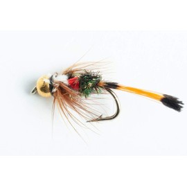 Blue Wing Olive Bead Head Royal Coachmen Nymph Fly, 6-Pack (#14)