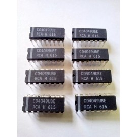 RCA Lot of 8* RCA CD4049UBE  CMOS HEX Buffer Converters Inverters Invert Gates NEW!!