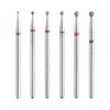 sourcing map 6pcs Diamond Grinding Bit 1/1.5/1.8/2/2.3/2.5mm Ball Head 2.35mm