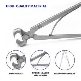 Equine Care 12″ Spring-Loaded Hoof Nipper with Carrying Case – Ergonomic Farrier Tools & Horse Hoof Trimmer, Heavy-Duty Chrome Vanadium Steel, Professional Equine Grooming (Foals, Ponies, Donkeys).