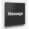Massage Door Sign Black Matt UV Print 12 x 12