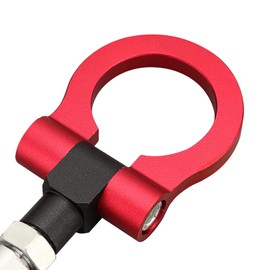 MG Pro-industry Front & Rear Bumper Reverse Screw on Racing Tow Hook Kit Heavy Duty for Ford Mustang 1996-2019,Focus MK4 2017-2019,Focus RS 2017-2019 (Red) (Red)