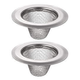 QUARKZMAN 2 Pieces Kitchen Sink Drain Stainless Steel Kitchen Sink Strainer Sink Drain Filter 2.1" OD x 1.38" Inner Diameter x 0.78" Depth Silver