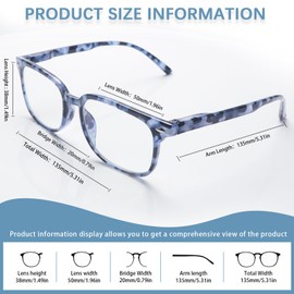 STASTEND Progressive Multifocal Anti Blue Light Reading Glasses for Women and Men Fashion Eyeglasses Frame (3 Mix C3, 2.75, multiplier_x)