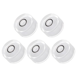 Kozelo 5pcs Small Circular Bubble Spirit Levels - [18mm Diameter 9mm Thickness] Mini Round RV Level Leveling Tools for Travel Trailer Turntable Camera, White
