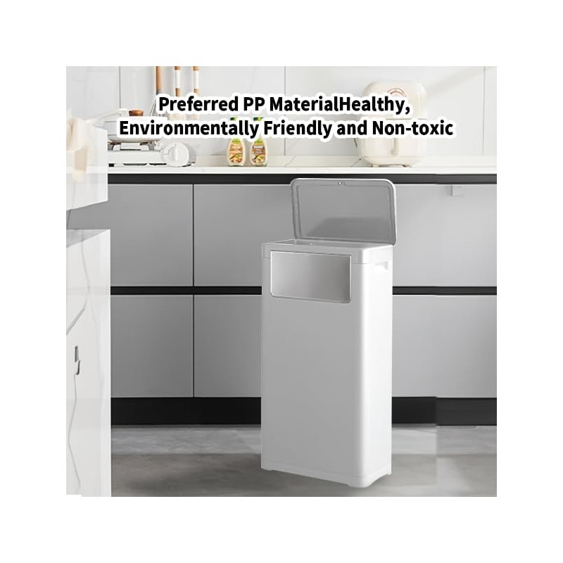 WanWanKa Tall Skinny Trash Can with Lid,Lagre Tall Slim 6