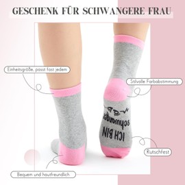 Jadive Pregnancy Gift Socks I Am Pregnant Expectant Mum Gift Funny Gifts for Expectant Mothers Pregnant Pregnancy Announcement Christmas Gifts (Cotton, As shown in the picture