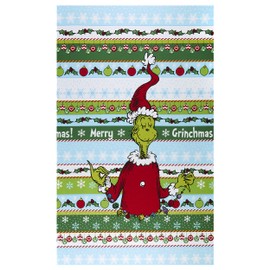 Kaufman How The Grinch Stole Christmas Stripe 24" Panel Holiday, Fabric