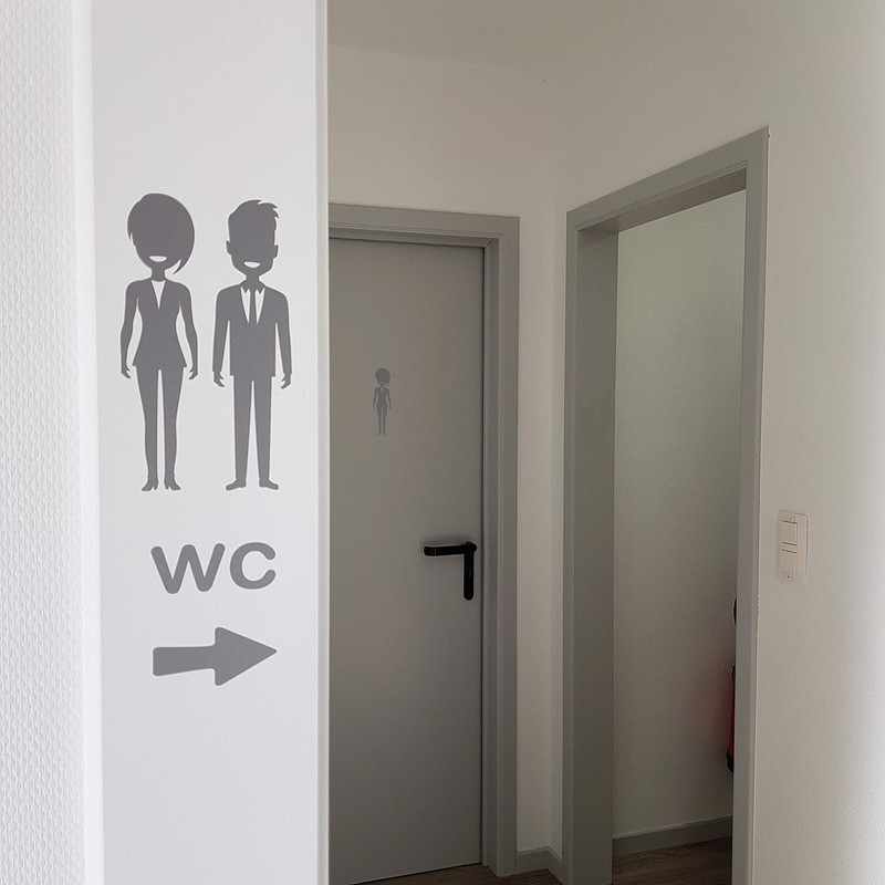 Toilet Stickers for Walls or Doors for Men and Women