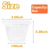 50 Pack Clear Cups with Lids6 oz Plastic Disposable Cups