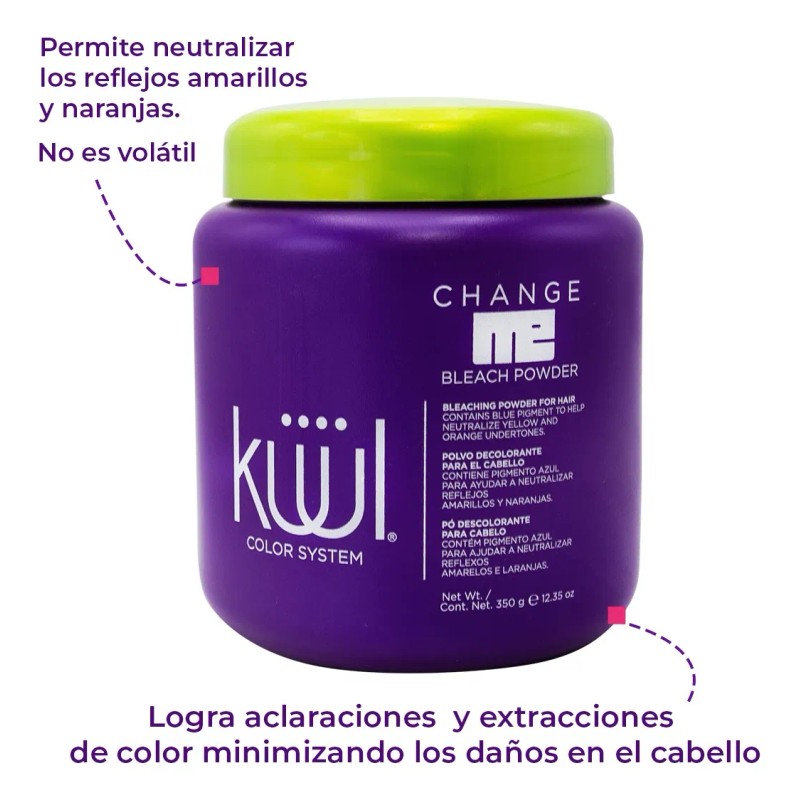 Decolorante En Polvo Kuul Bleach Powder 350 G Tono Pigmento