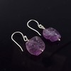 Natural Amethsyt Crystals Earrings, Rough Gemstone, Energy Healing Crystals, Birthday,