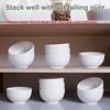 AntoKueh White 4.5in Small Ceramic Bowls, 12 OZ, Ice cream