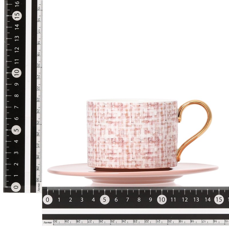 Francfranc Franc Tweed Cup and Saucer Pink