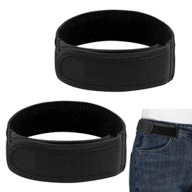 Tweozek 2 Pack No Buckle Belt, Adjustable Jeans Side Belts, Elastic Durable Work Belts, Lightweight Flexible Nylon Belt for Men Everyday Use