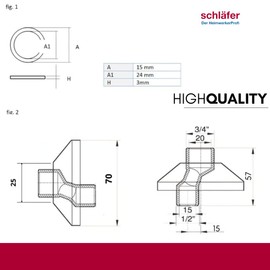 Pair of Eccentric S Pieces with Brass Rosette ½" x ¾"