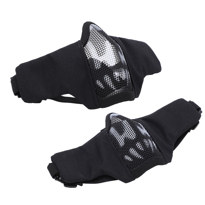 Outdoor Half Face Breathable Steel Mesh Face Cover Military for