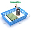 QRRICA 6 Pack Plastic Classroom Storage Baskets, Paper Trays for