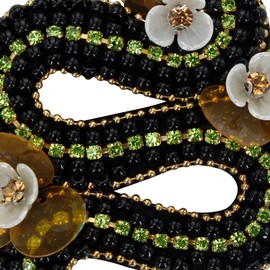 Parches de serpiente con cuentas de flores, diseño de serpiente, parches para coser para zapatos, ropa, bolsos, accesorios decorados, 3 piezas