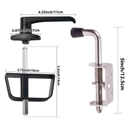 Double Door Shed Hardware Kit - Includes Barrel Bolt, Latch, and Double Door Hardware for Easy Installation for Gates, playrooms，Added Protection and Versatility