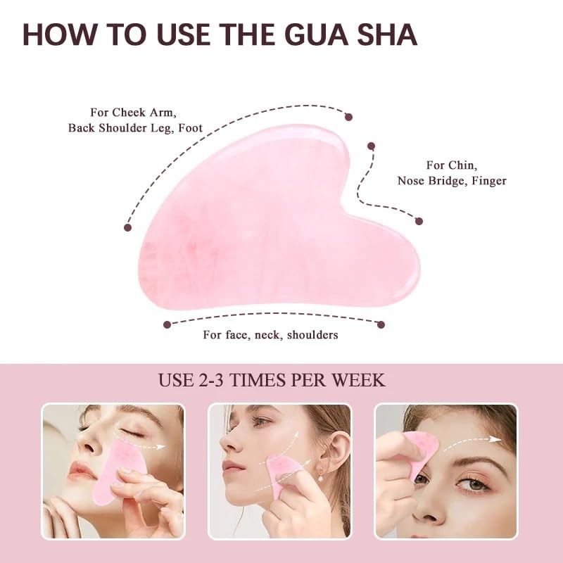 Gua Sha Stone Face Massager for Eye Swelling Skin Tightening