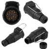 13-pin plastic trailer plug, socket, cable connection, 13 pin, suitable