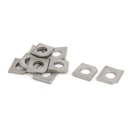 Sourcingmap M8 Stainless Steel Industrial Square Locking Bevel Washer Silver Tone 10pcs