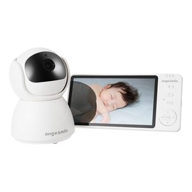 Angelus Smile Baby Monitor, Monitor, Monitor, 4x Zoom, Night Vision, Two-Way Calls, Smartphone Required, Monitor / Camera Set, For Babies, Children, Nursing, Security Camera