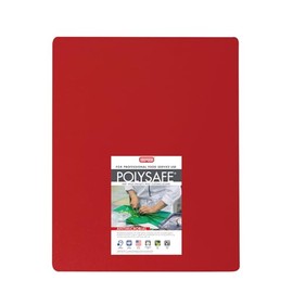 Dexas NSF Certified Polysafe Pastry Board, 16 x 20 inches, Reversible Kitchen Cutting Board, Red