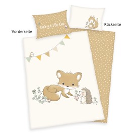 Herding Baby Best Bedding Set, Cotton, Brown, 40 x 60 cm, 100 x 135 cm