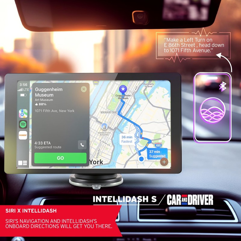 Car and Driver INTELLIDASH with Apple Carplay and Android Auto,
