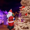 Christmas Inflatable Lights Blow Up Santa Gift Box with Bright