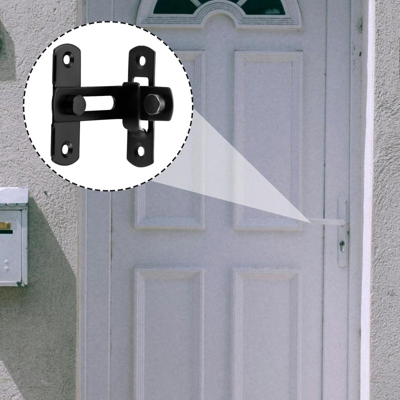 Luckious 90 Degree Flip Sliding Barn Door Lock - Stainless