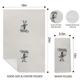 Kemingni Coastal Cowgirl Decor Kitchen Towels, Howdy Cowgirl Summer Decorative Hand Towels for Bathroom, Cowgirl Bathroom Decor, Coastal Kitchen Decor, Coastal Dish Towels for Kitchen, 16x24 Inches