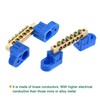 sourcing map Terminals Earth Rail Screw Block Barrier Brass 6